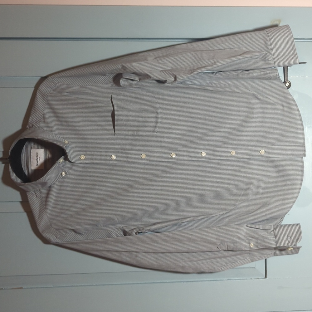 Goodfellow & Co. shirt stripes, button collar size M, career capsule piece